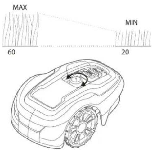 GREENWORKS Optimow 4 - РЕГУЛИРОВКА ВЫСОТЫ СКАШИВАНИЯ - 1