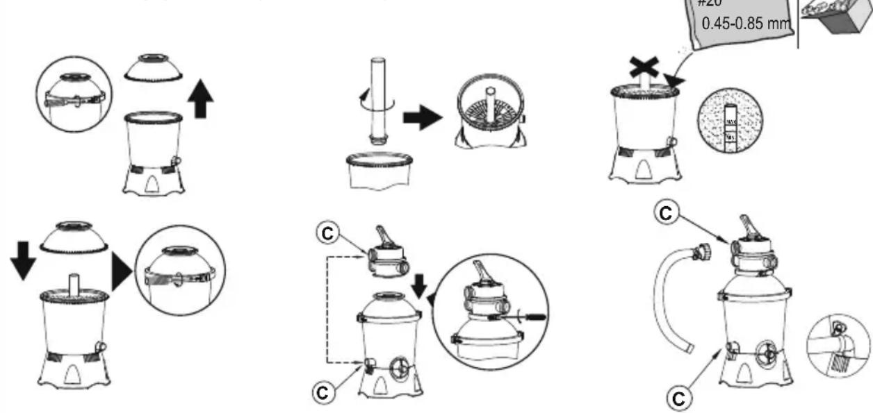 BESTWAY Hydrium 56586 - TÖLTSÖN BE MEDENCEI MINŐSÉGŰ SZÚRŐHOMOKOT/FLOWCLEAR™ POLYSPHERE TERMÉKET. - 1
