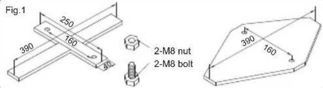 BESTWAY Steel Pro MAX 561BW - PEDESTAL FIXING Fig.1 - 1