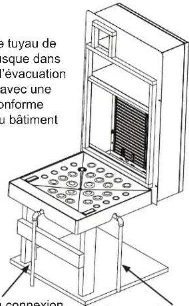 e tuyau de isque dans l'évacuation avec une conforme u bâtiment a connexion