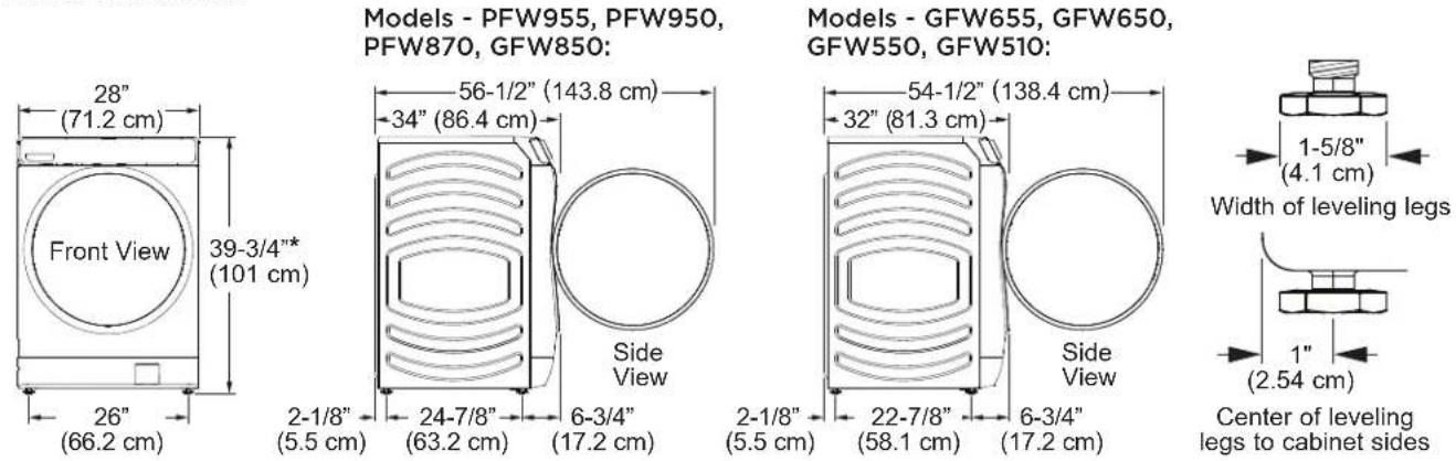 GE GFW550SPRRS - Installation Instructions - 1