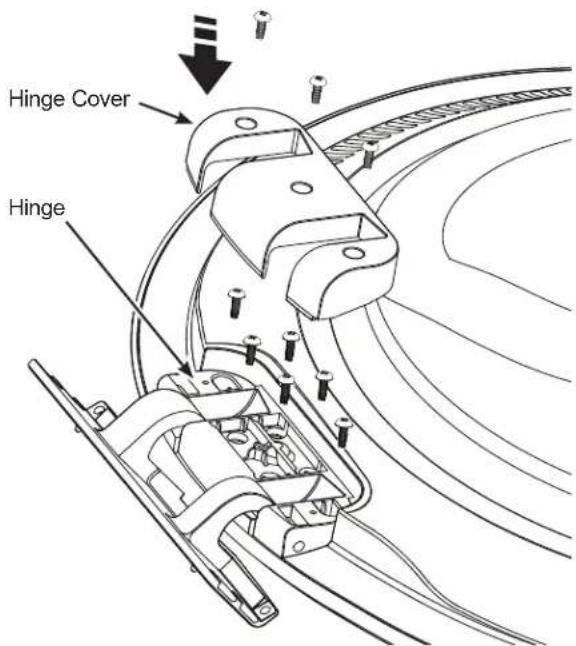 GE GFW550SPRRS - ⑤ REPLACE THE DOOR HINGE AND THE DOOR HINGE COVER ON THE OPPOSITE SIDE - 1
