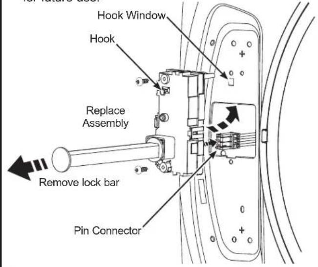GE GFW550SPRRS - ⑦ REMOVE LOCK ASSEMBLY AND INSTALL ON OPPOSITE SIDE OF WASHER (CONTINUED) - 2