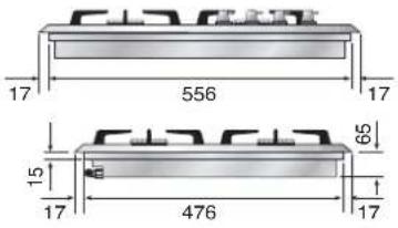 ILVE HCPT125FD - Dimension des espaces d'encastrement - 5