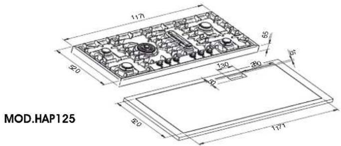 ILVE HCPT95D - Dimension des espaces d'encastrement - 10