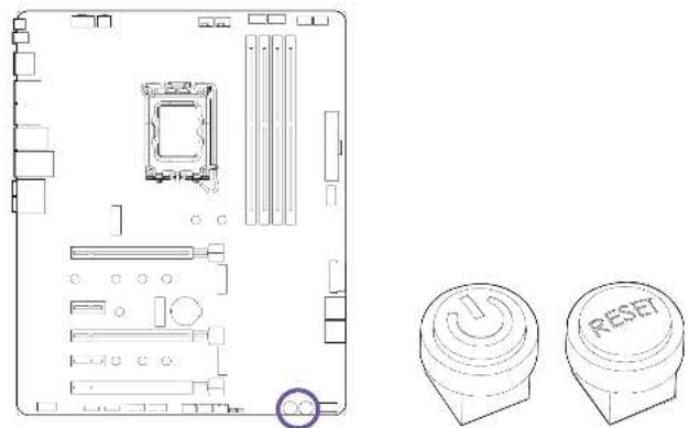 NZXT N7 Z690 - Boutons d'alimentation et de réinitialisation - 1