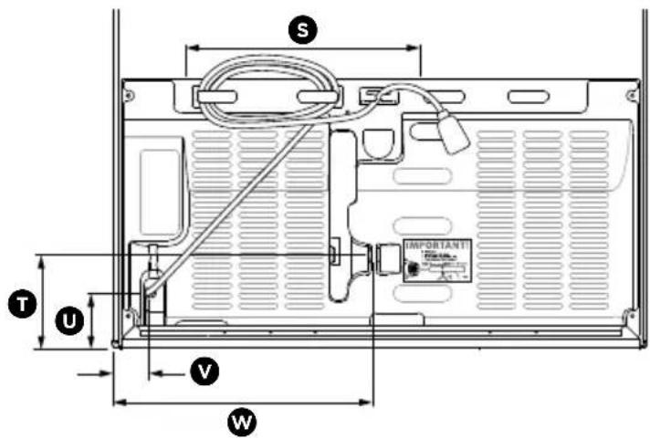 Fisher & Paykel RF135BDRX4_N - Dimensions du couvercle de compartiment arrière - 1