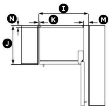 Fisher & Paykel RF135BDRX4_N - Dimensions du produit et de l'encastrement - 3