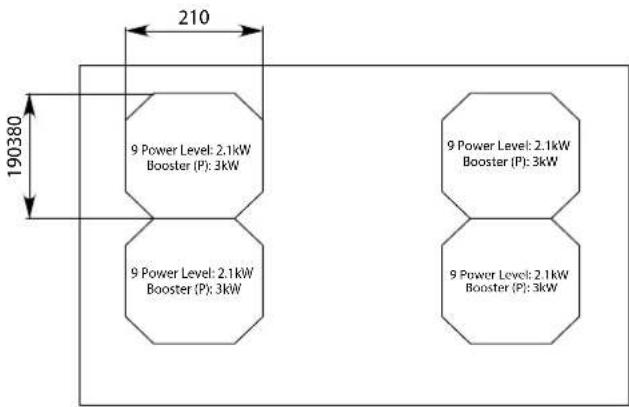 FALMEC Quantum Pro Easy - PRODUCT DATA SHEET COOKTOP - 1