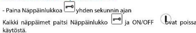 FALMEC Quantum Pro Easy - poistaa käytöstä kaikki laitteen näppäimet, jotta vältetään tahattomat aktivoinnit keittotasoa puhdistettaessa. - 1
