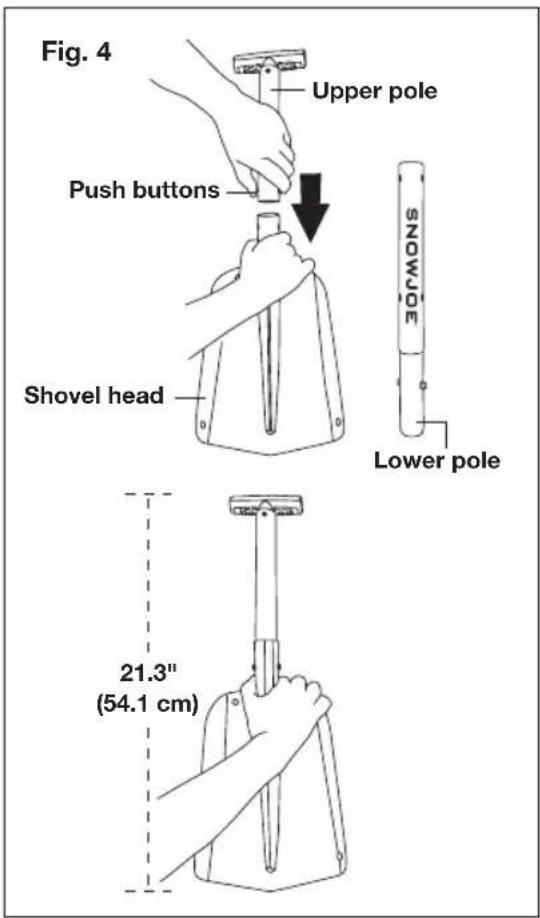 Snow Joe ATJ401M-GLD - Pole Adjustment - 2