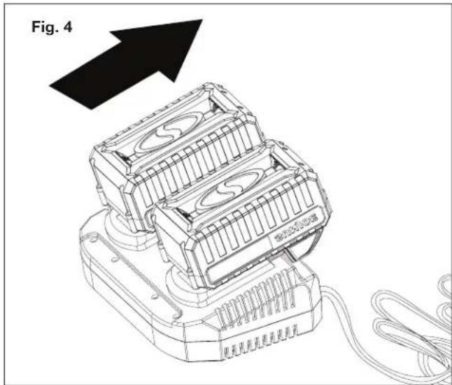 Snow Joe 24V-X2-SB15 - Charging the Batteries - 4