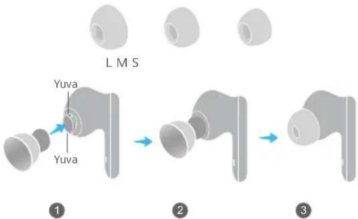HUAWEI FreeBuds 5i - Kulak uçlarını değiştirme - 1