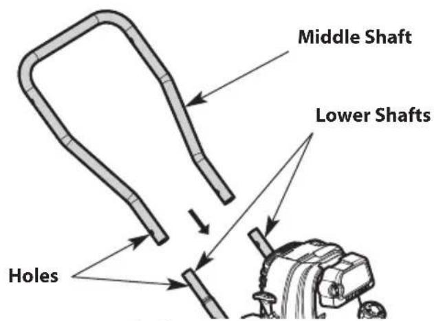 TROY-BILT TBE304 - Installing the Upper Shaft - 1