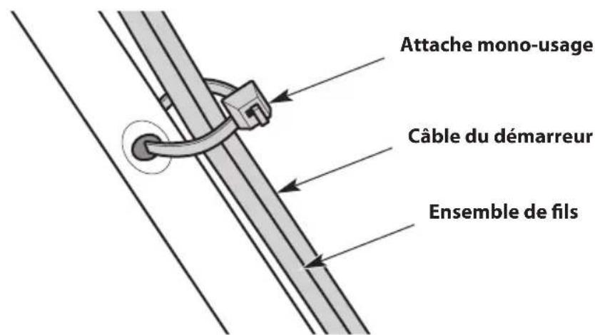 TROY-BILT TBE304 - Fixation du cable du démarreur, du cable d'accéléateur et de l'ensemble de fils - 4