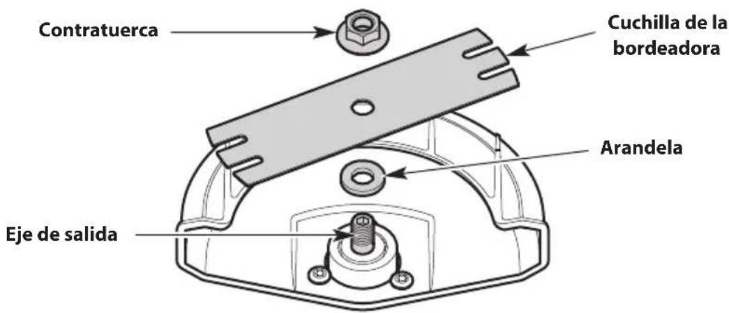 TROY-BILT TBE304 - Instalacion de la cucilla de la bordeadora - 3