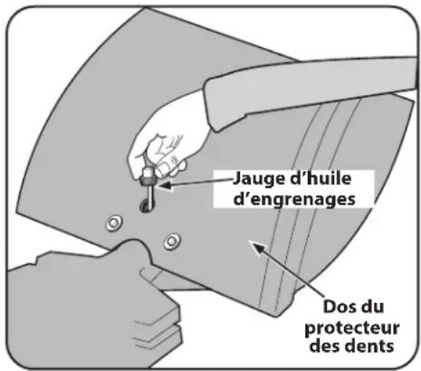 TROY-BILT Big Red - Niveau d'huile de l'ensemble de dents - 1
