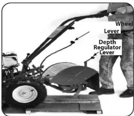 TROY-BILT Big Red - Moving the Tiller off the Shipping Platform - 1
