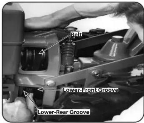TROY-BILT Big Red - Changing Belt From Low Range to High Range - 2