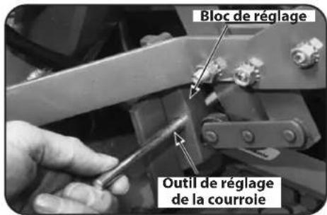TROY-BILT Big Red - Réglage de la tension de la courroie - 1