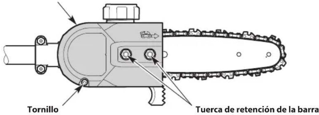TROY-BILT TB25PS - Instalación de la barra guía y la cadena de la sierra - 1