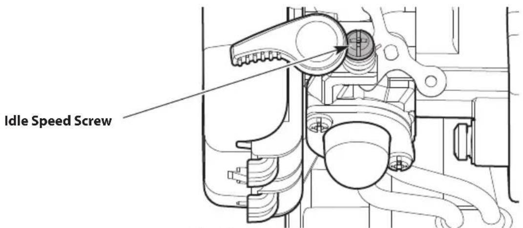 TROY-BILT TB25PS - ADJUSTING THE IDLE SPEED - 2