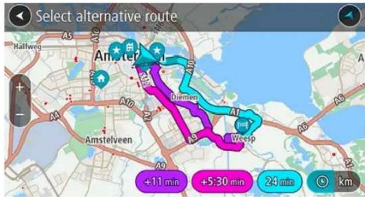 TOMTOM GO Navigation - Rechercher un parcours alternatif - 1