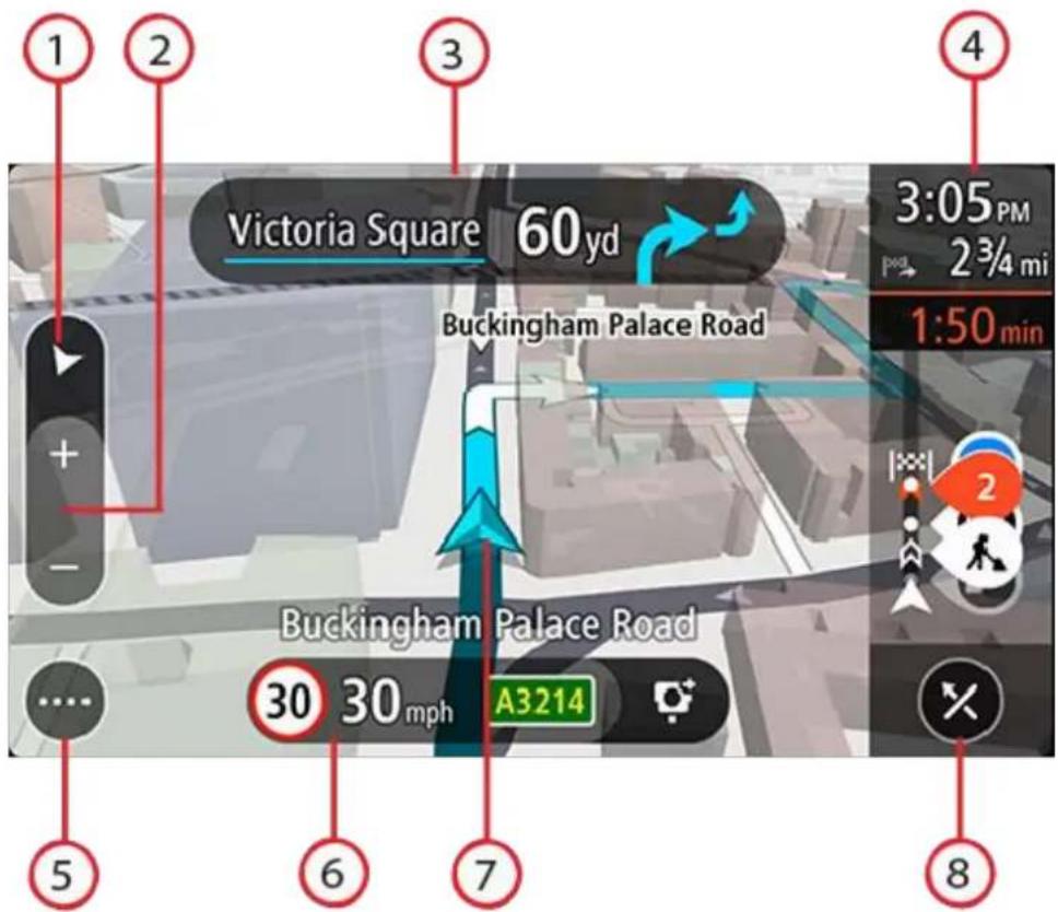 TOMTOM GO Navigation - Le mode guidage - 1