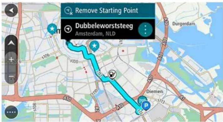 TOMTOM GO Navigation - Faire passer le point de départ en position actuelle - 1