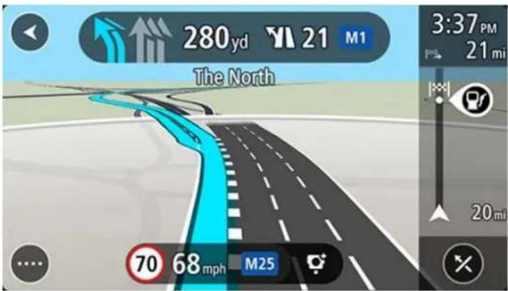 TOMTOM GO Navigation - Guidage sur changement de voie - 1