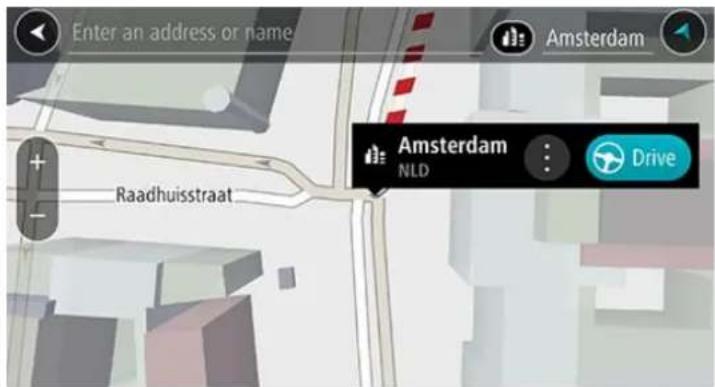TOMTOM GO Navigation - Sélectionnez le centre-ville. - 1
