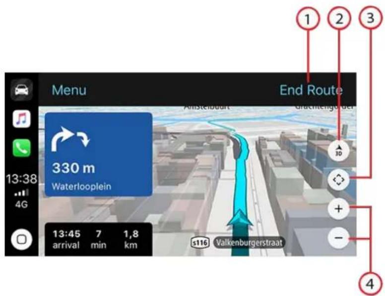 TOMTOM GO Navigation - Éléments à l'écran - 2