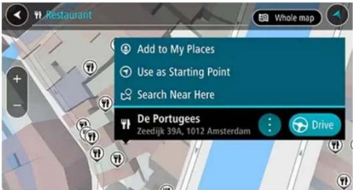 TOMTOM GO Navigation - Planifier un parcours avec un point d'intérêt à l'aide de la fonction de recherche - 4