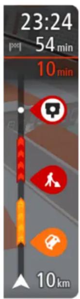 TOMTOM GO Navigation - La barre de parcours - 1