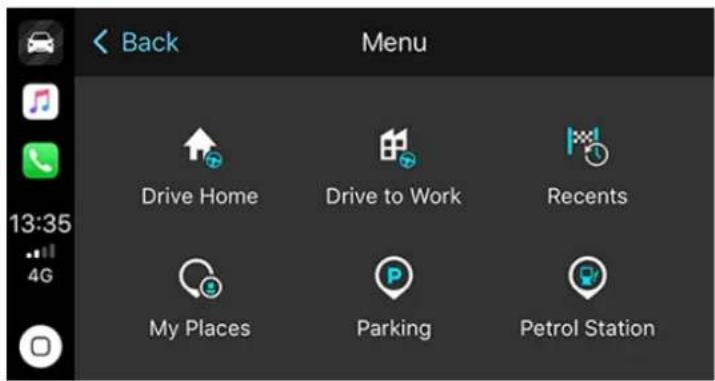 TOMTOM GO Navigation - Menu CarPlay - 1