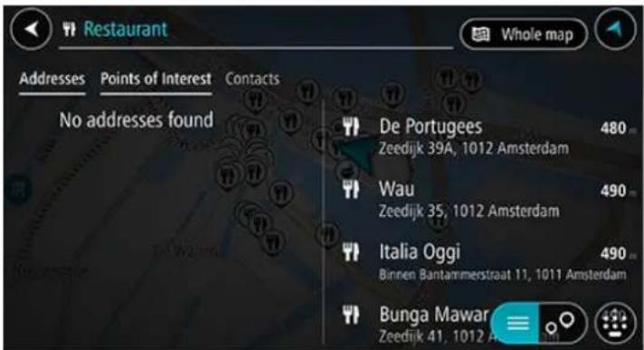 TOMTOM GO Navigation - Planifier un parcours avec un point d'intérêt à l'aide de la fonction de recherche - 2