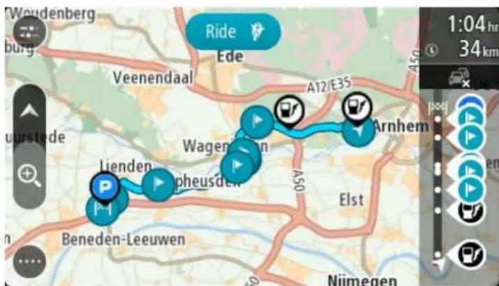 TOMTOM Bridge - Se rendre à un arrêt d'un parcours enregistré - 3