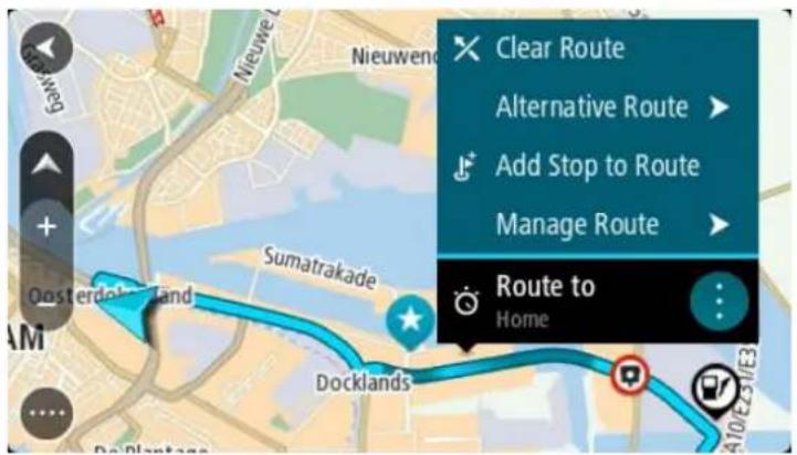 TOMTOM Bridge - Ajouter un arrêt à un parcours enregistré à l'aide de la carte - 1