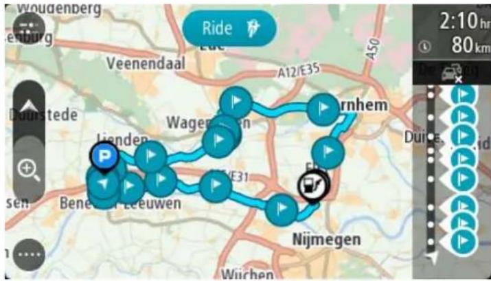 TOMTOM Bridge - Se rendre à un arrêt d'un parcours enregistré - 1
