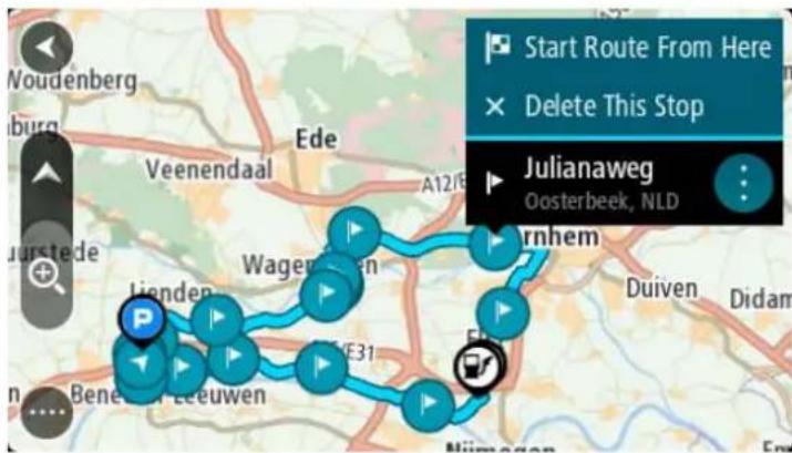 TOMTOM Bridge - Se rendre à un arrêt d'un parcours enregistré - 2