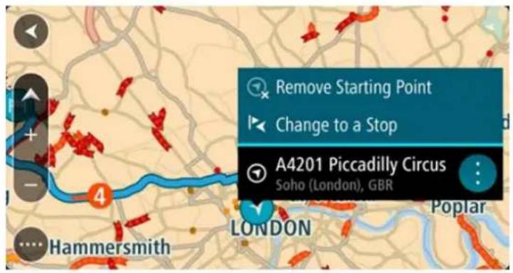 TOMTOM Bridge - Faire passer le point de départ en position actuelle - 1