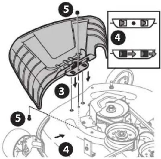 TROY-BILT Mustang Z54 - Attaching the Chute Deflector (If necessary) - 1