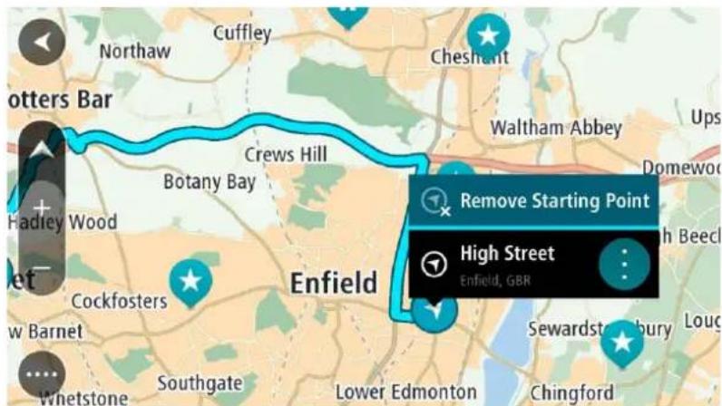 TOMTOM In-Dash app - Faire passer le point de départ en position actuelle - 1