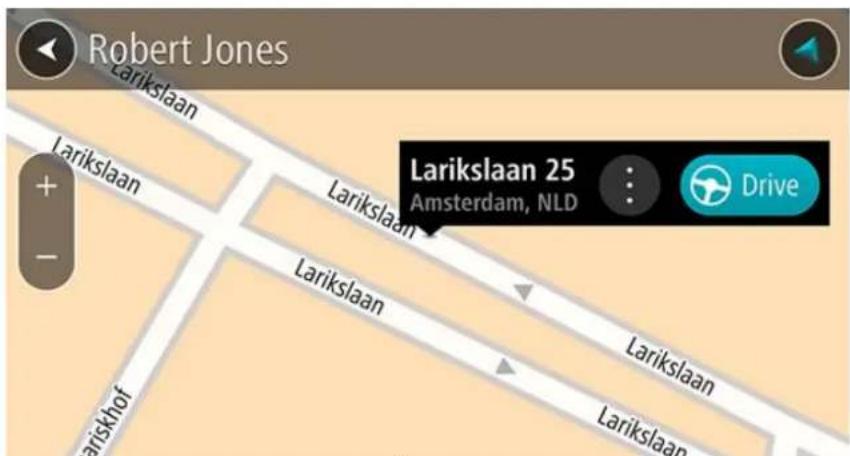 TOMTOM In-Dash app - Planifier un parcours vers un contact à l'aide de la recherche - 5