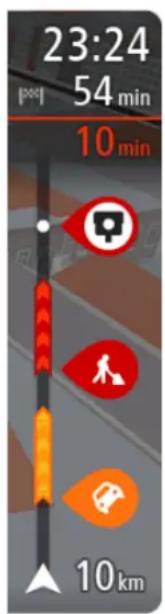 TOMTOM In-Dash app - La barre de parcours - 1