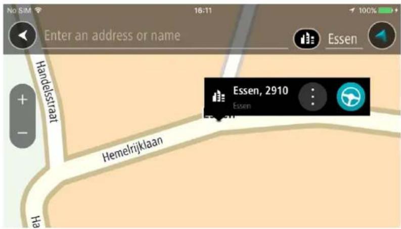 TOMTOM In-Dash app - Planifier un parcours vers un centre-ville - 6