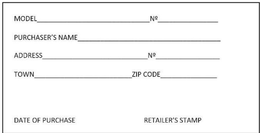 Orbegozo CPW 01120 - Customer's rights: - 1