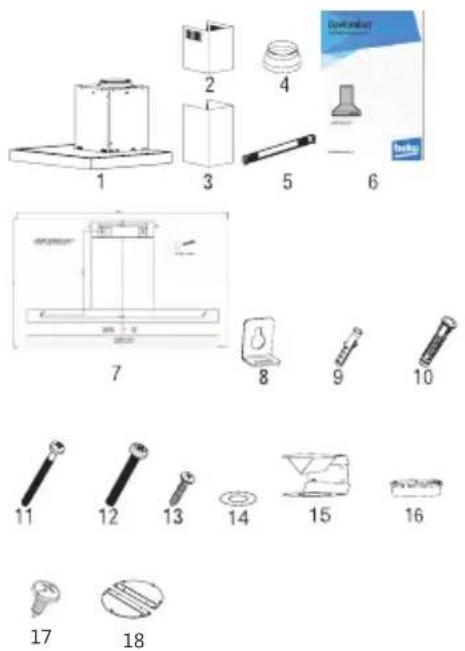 BEKO BHCB93640BH - Accesorii de instalare - 1