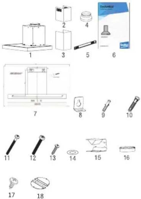 BEKO BHCB93640BH - Accesorios de instalación - 1