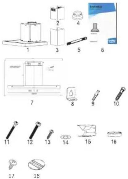 BEKO BHCB93640BH - Akcesoria instalacyjne - 1